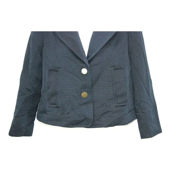 Liz Claiborne Petite XS Short Length Blazer Poly/Cotton Jacket Navy Blue NWT - Picture 5 of 10